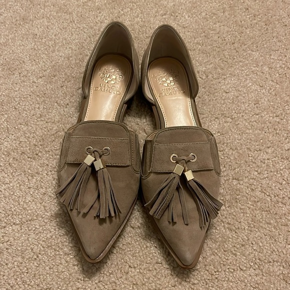 Vince Camuto | Shoes | Vince Camuto Tan Suede Loafers Size 75 | Poshmark